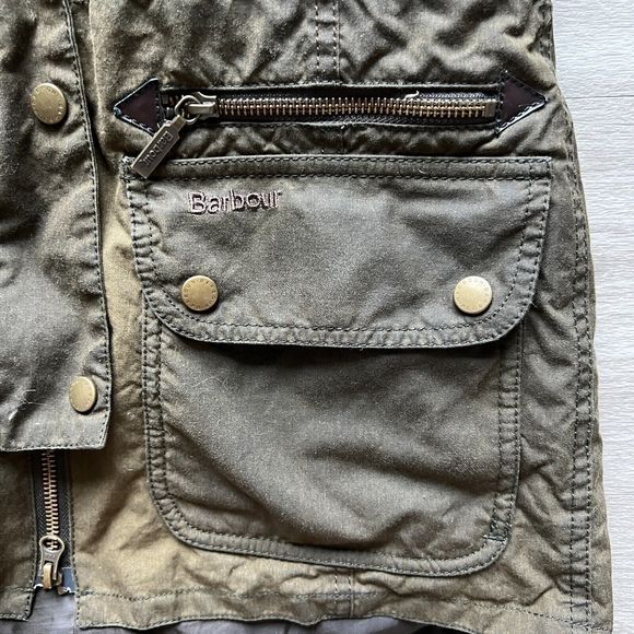 Barbour Jacket Womens 4 Green Kelsall Wax Parka Lined Outdoor Hooded - Picture 4 of 12